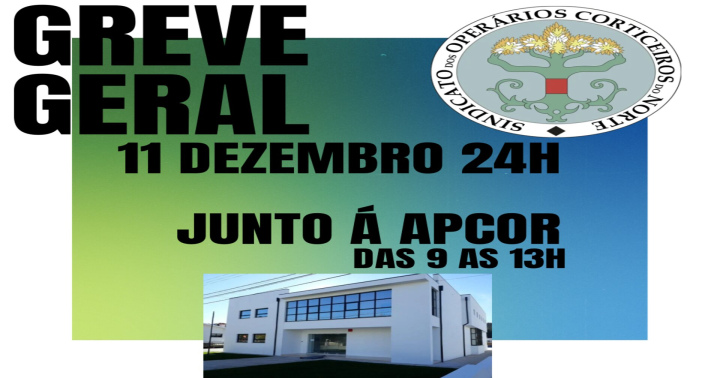 Greve Geral dia 11  junto á APCOR